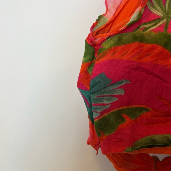 FARM Rio x Anthropologie Tropical Cut-Out Ring Detail Top XL - Picture 10 of 14